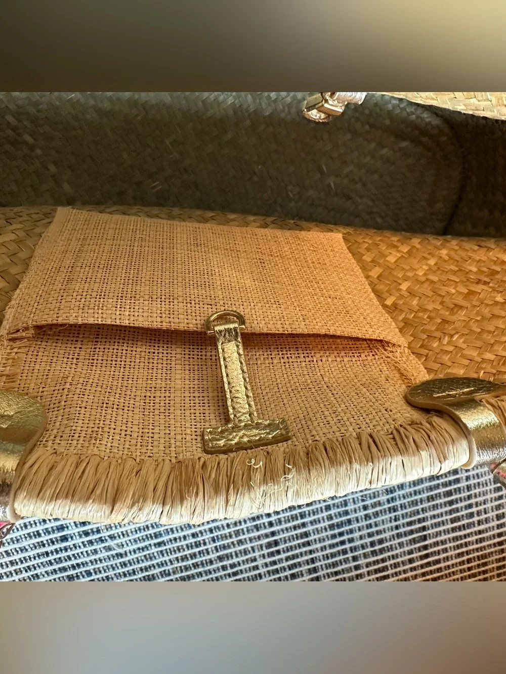 Lilly Pulitzer Riviera Straw Tote with Neon Tassel Charms